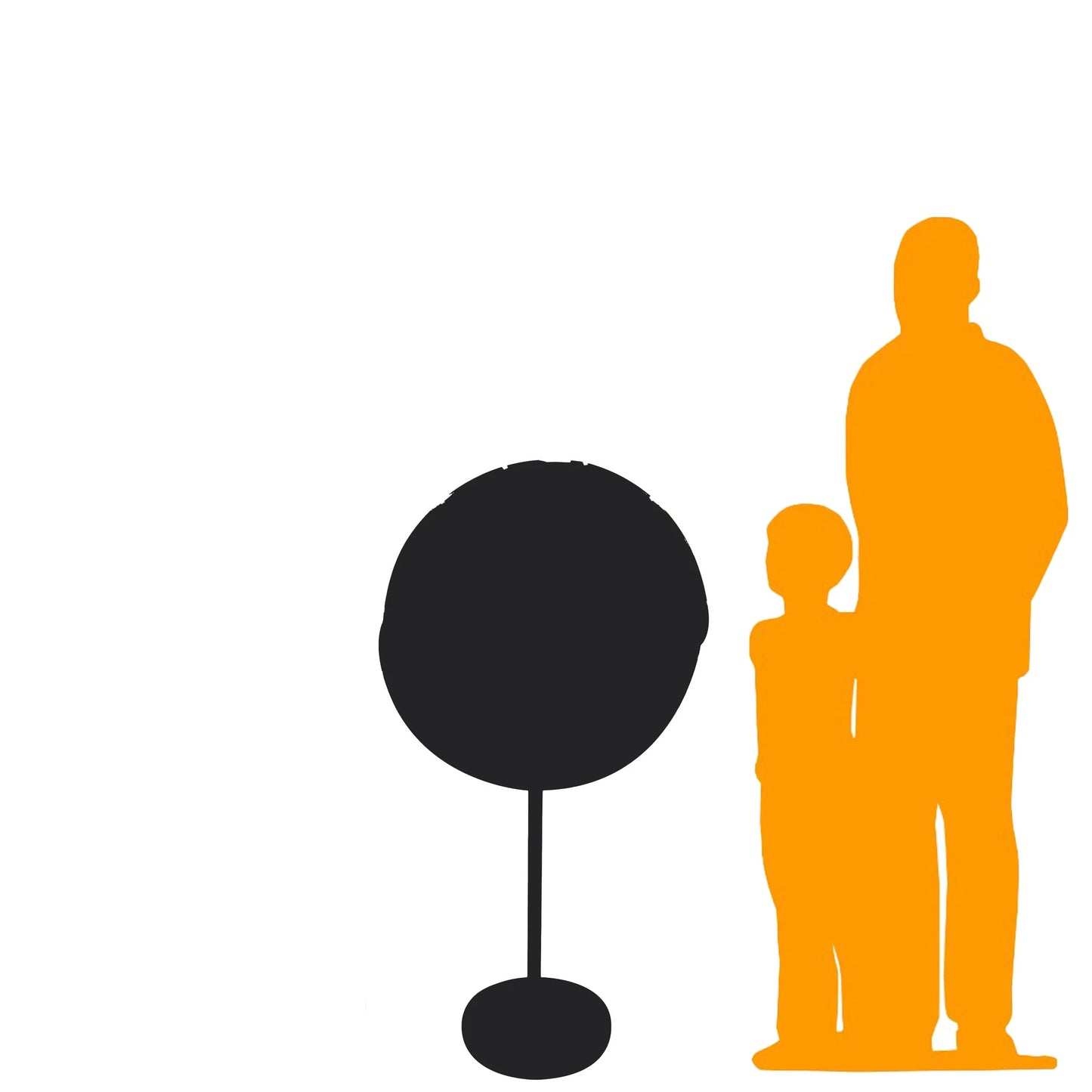 Small Yellow Twirl Lollipop Statue