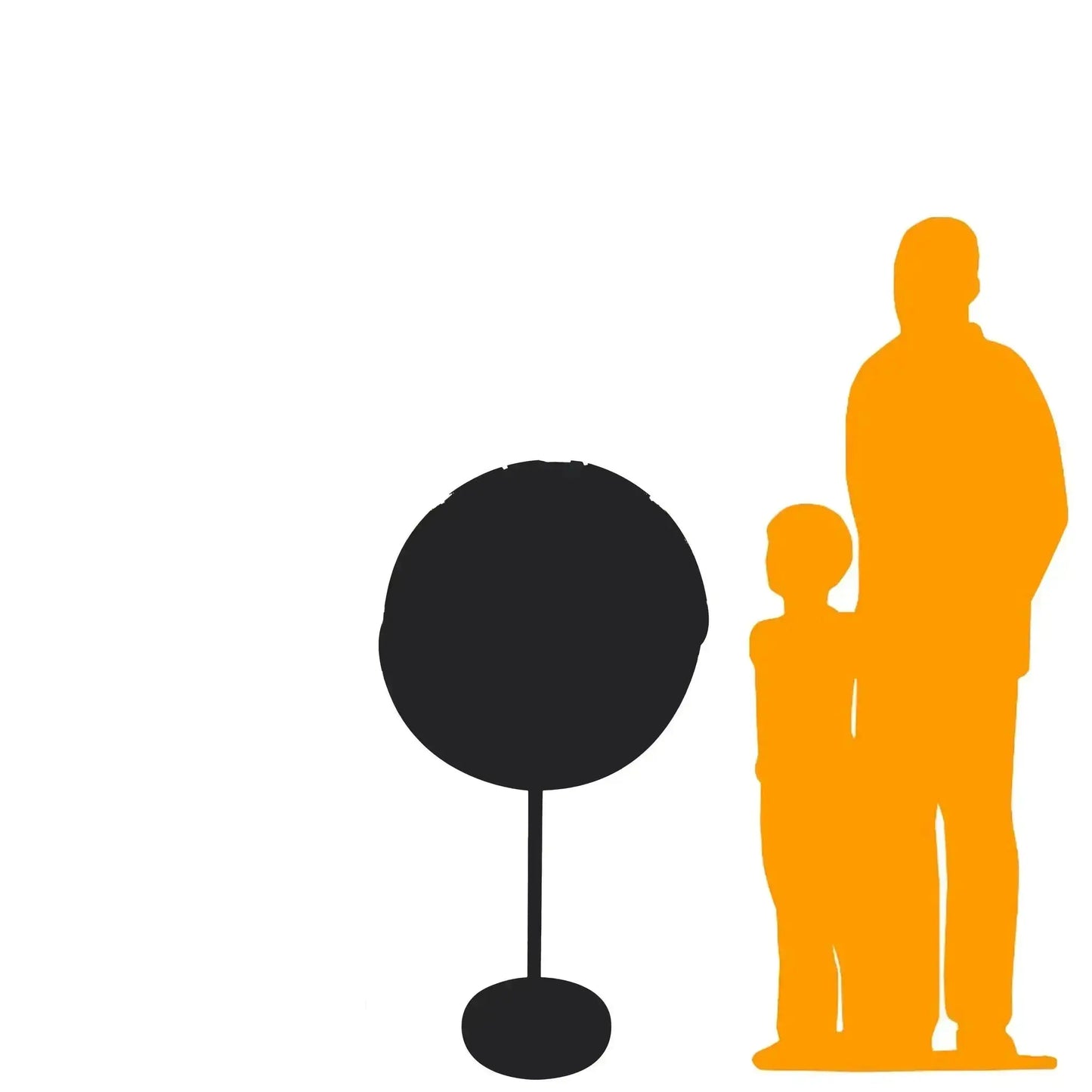 Small Orange Twirl Lollipop Statue R0290OR-S106-PT