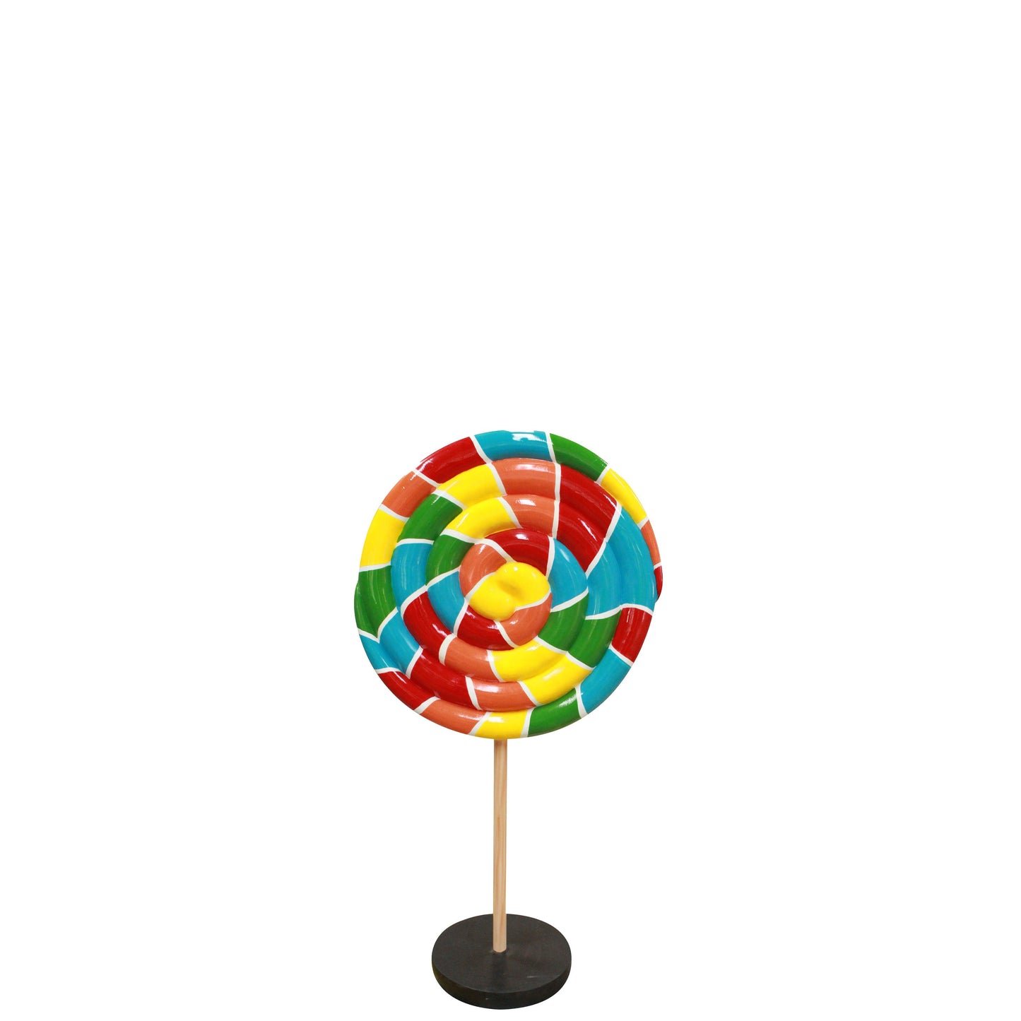 Small Rainbow Twirl Lollipop Statue - LM Treasures Prop Rentals