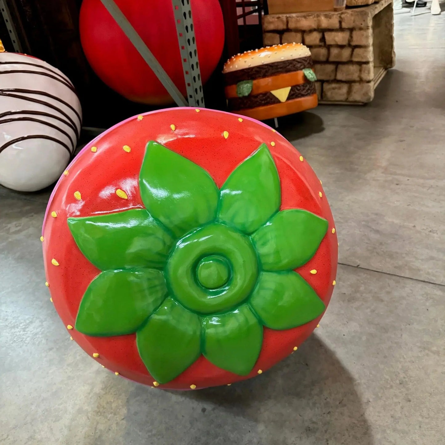 Pink Chocolate Covered Strawberry Statue R0399-S292-PT