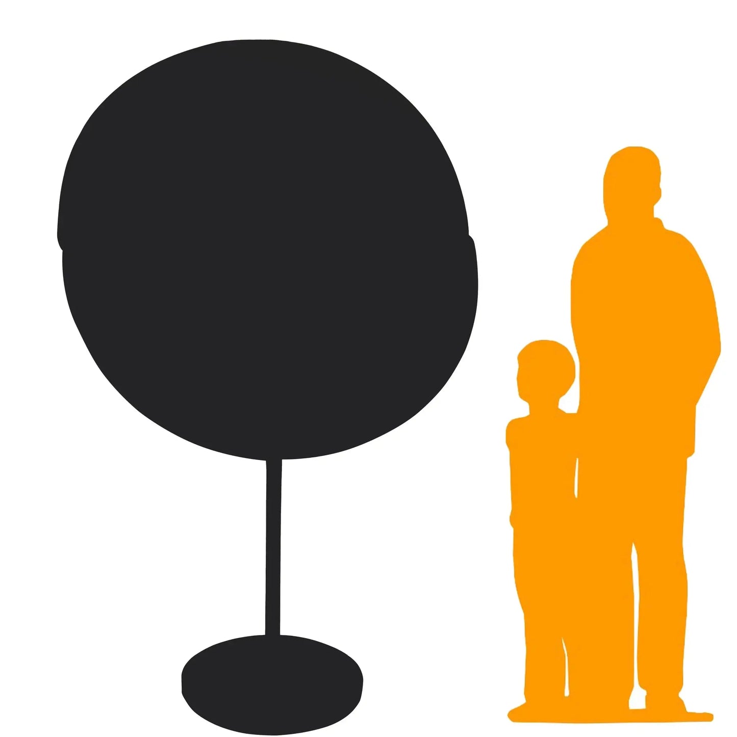 Large Red Twirl Lollipop Statue R0290B-S037-PT