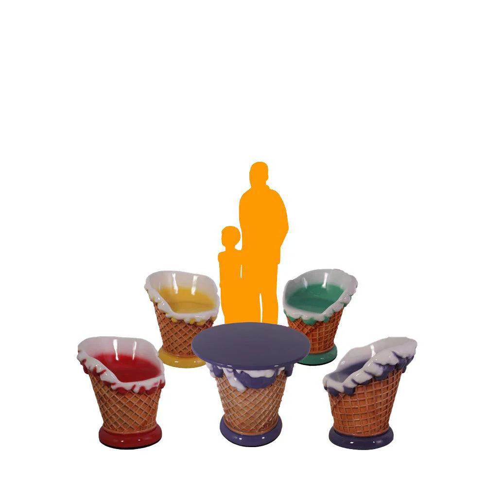 Ice Cream Table And Chair Set