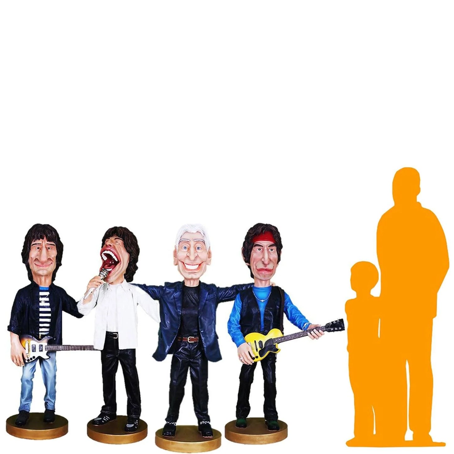 Cartoon Guitarist Woods Life Size Statue