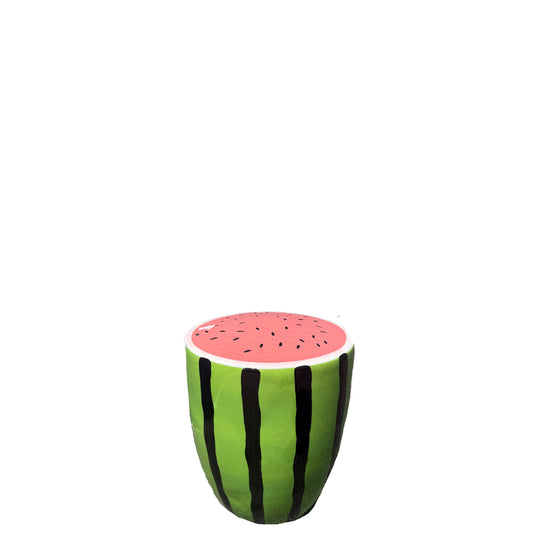 Glossy Watermelon Fruit Table Stool Statue