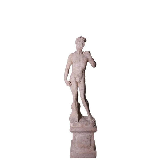 Stone David on Base Statue - LM Treasures Prop Rentals