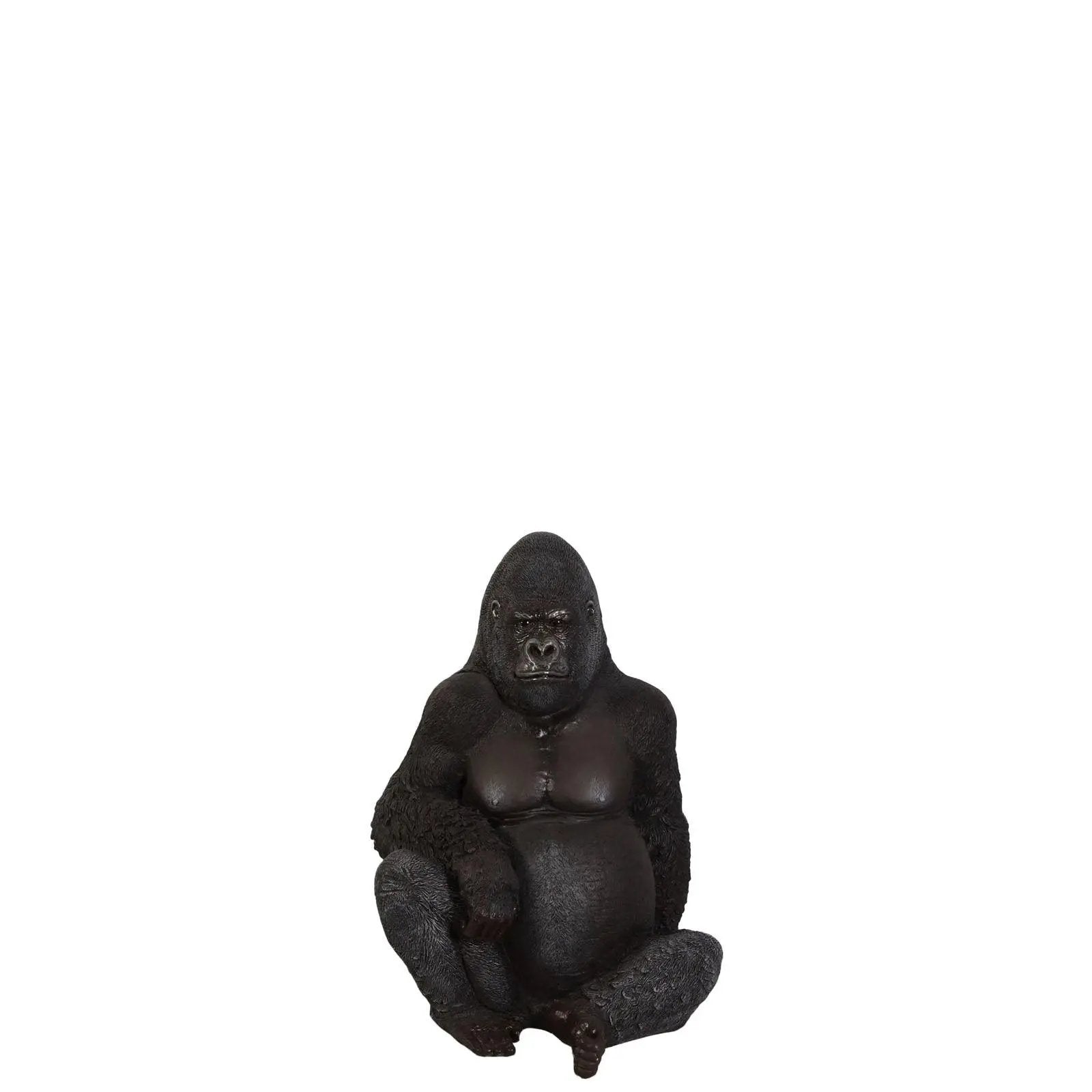 Small Silver Back Gorilla Statue - LM Treasures Prop Rentals