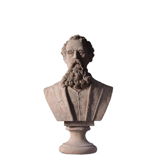 Charles Dickens Stone Bust Statue - LM Treasures Prop Rentals
