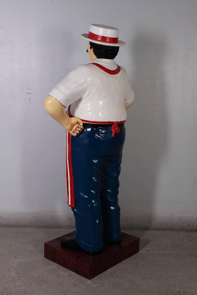 Butcher In Red Apron Statue Life Size Display Prop