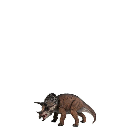 Small Brown Triceratops Dinosaur Statue - LM Treasures Prop Rentals
