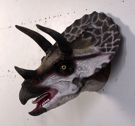 Small Triceratops Dinosaur Head Statue - LM Treasures Prop Rentals