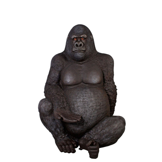 Jumbo Silver Back Gorilla Statue - LM Treasures Prop Rentals