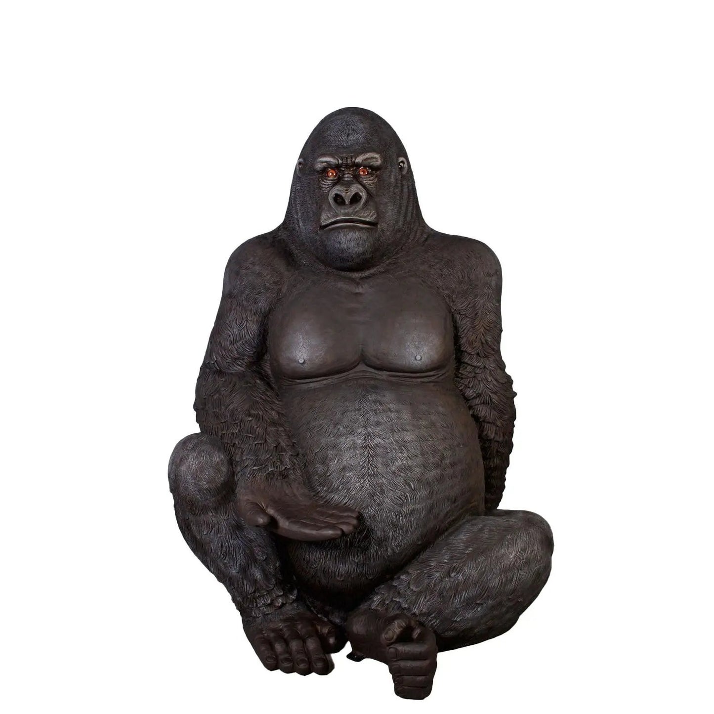Jumbo Silver Back Gorilla Statue - LM Treasures Prop Rentals