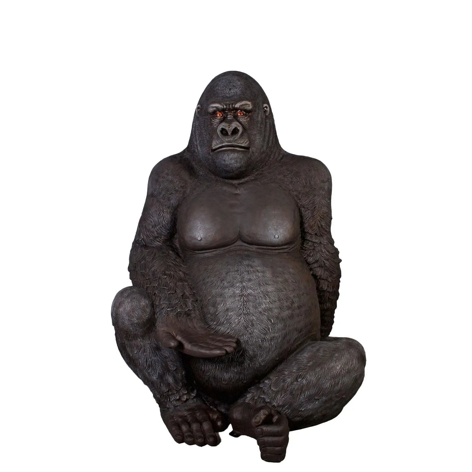 Jumbo Silver Back Gorilla Statue - LM Treasures Prop Rentals