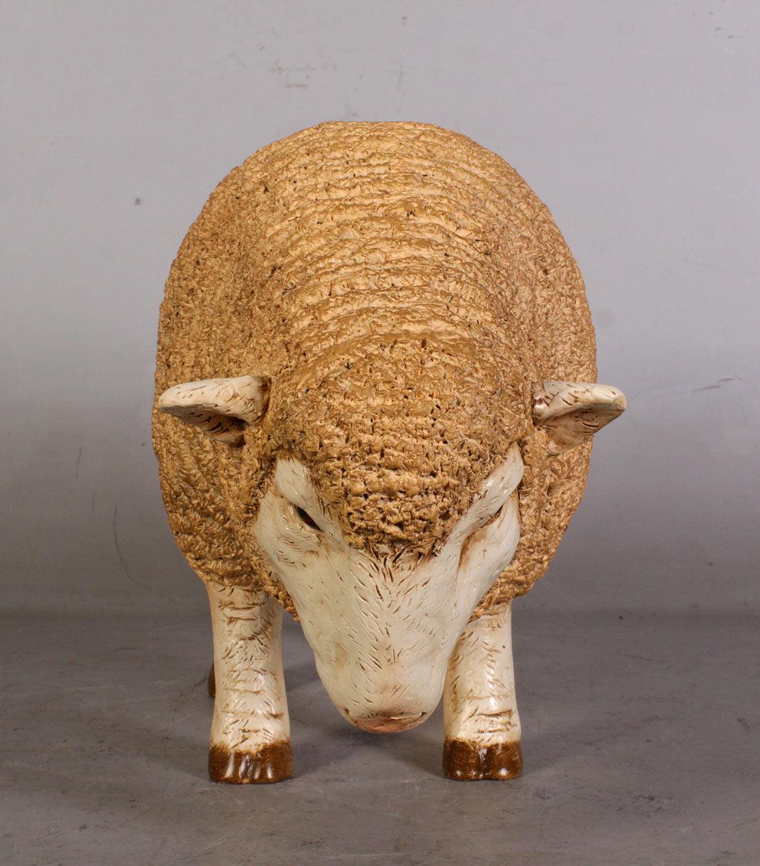 Baby Merino Ewe Head Down Statue