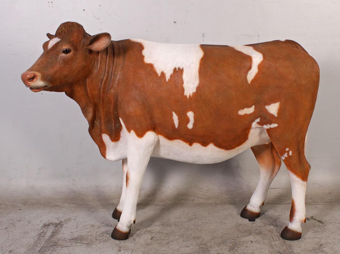 Guernsey Cow Standing Life Size Statue