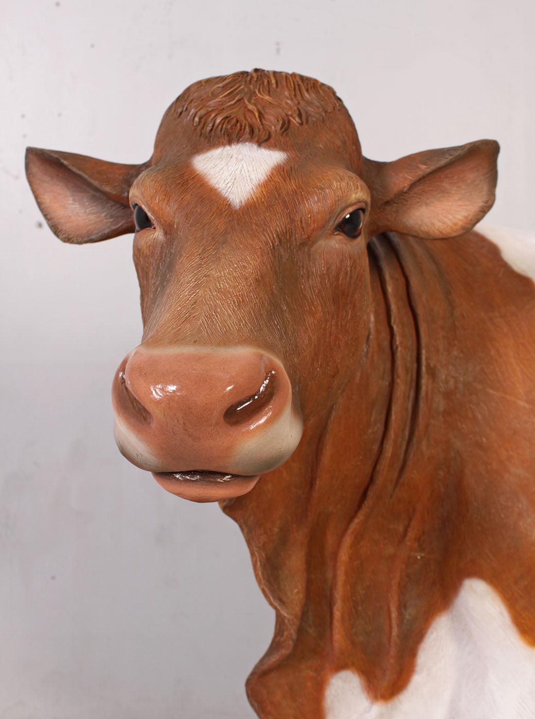 Guernsey Cow Standing Life Size Statue