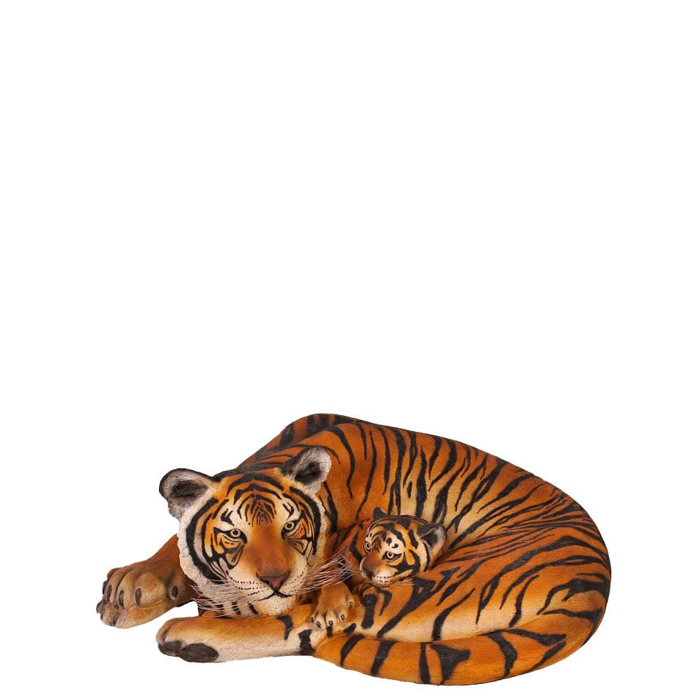 Tiger With Cub Statue - LM Treasures Prop Rentals