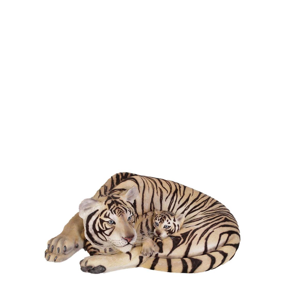 Siberian Tiger With Cub Statue - LM Treasures Prop Rentals