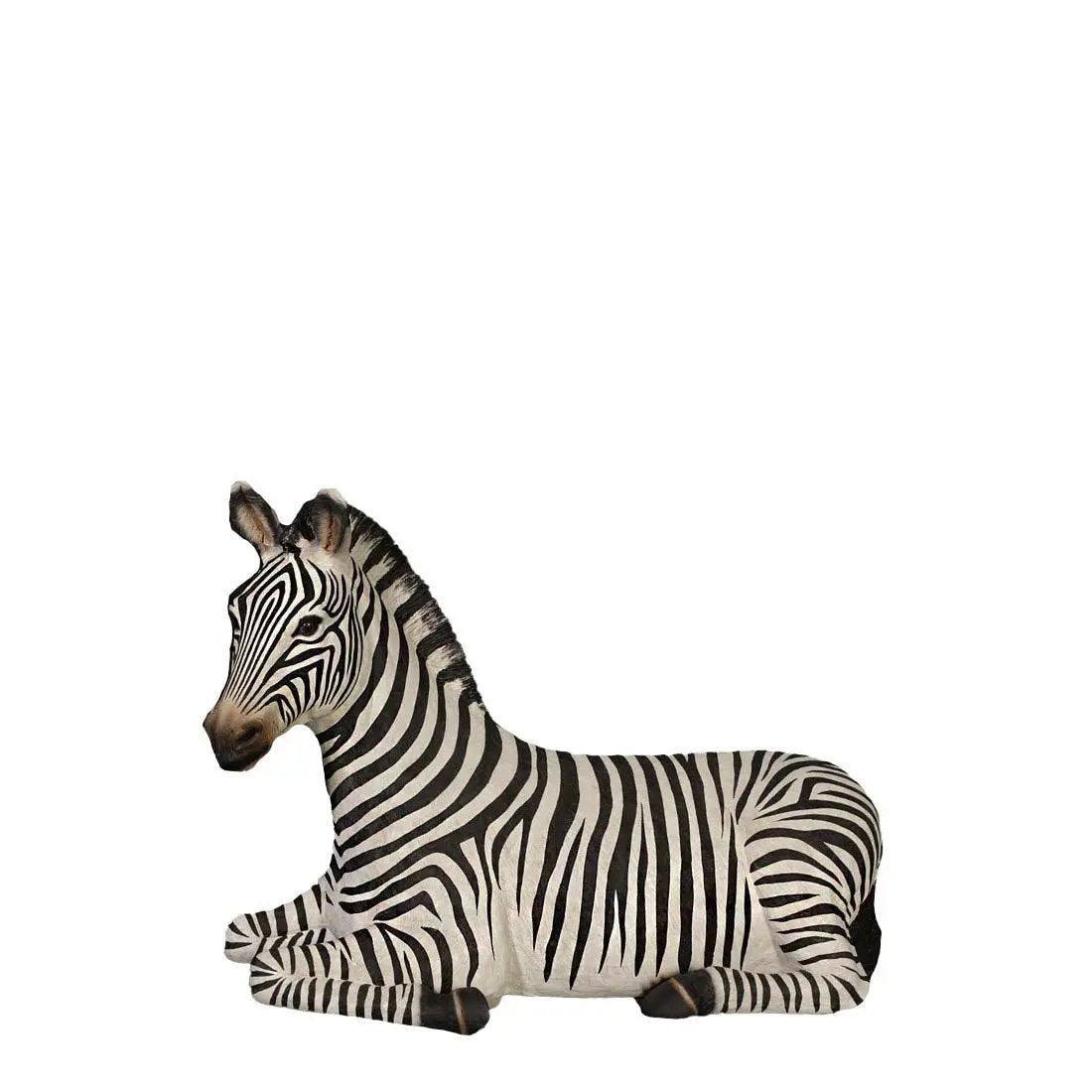 Zebra Resting Life Size Statue - LM Treasures Prop Rentals