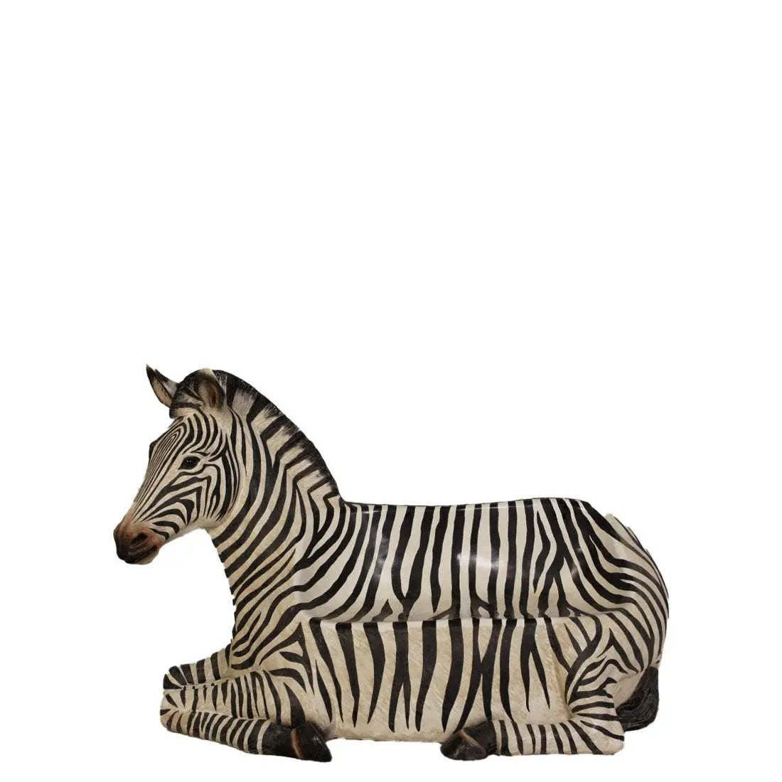 Zebra Bench Life Size Statue - LM Treasures Prop Rentals