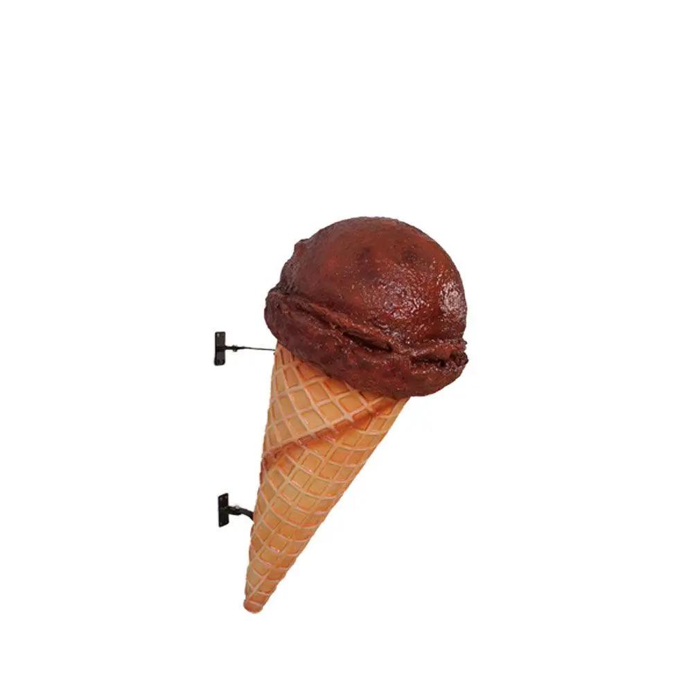 Hanging Chocolate One Scoop Ice Cream Statue - LM Treasures Prop Rentals