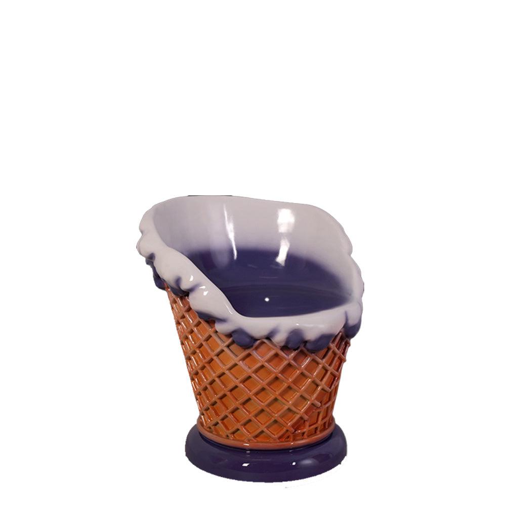 Purple Ice Cream Chair Statue - LM Treasures Prop Rentals