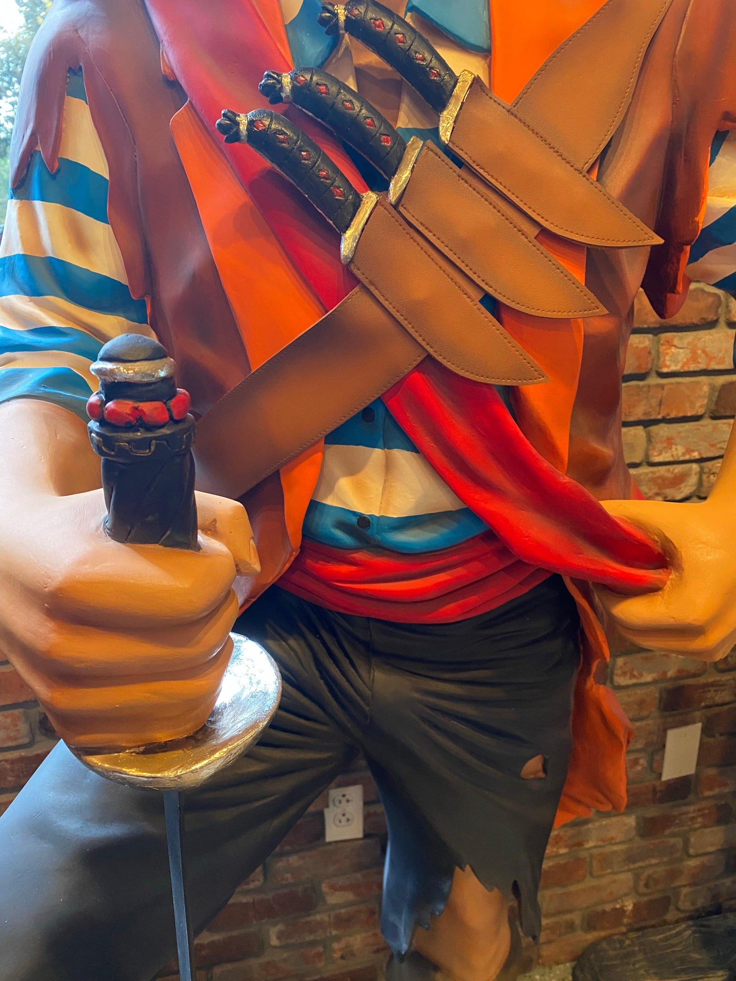 Pirate on Wine Barrel Life Size Statue