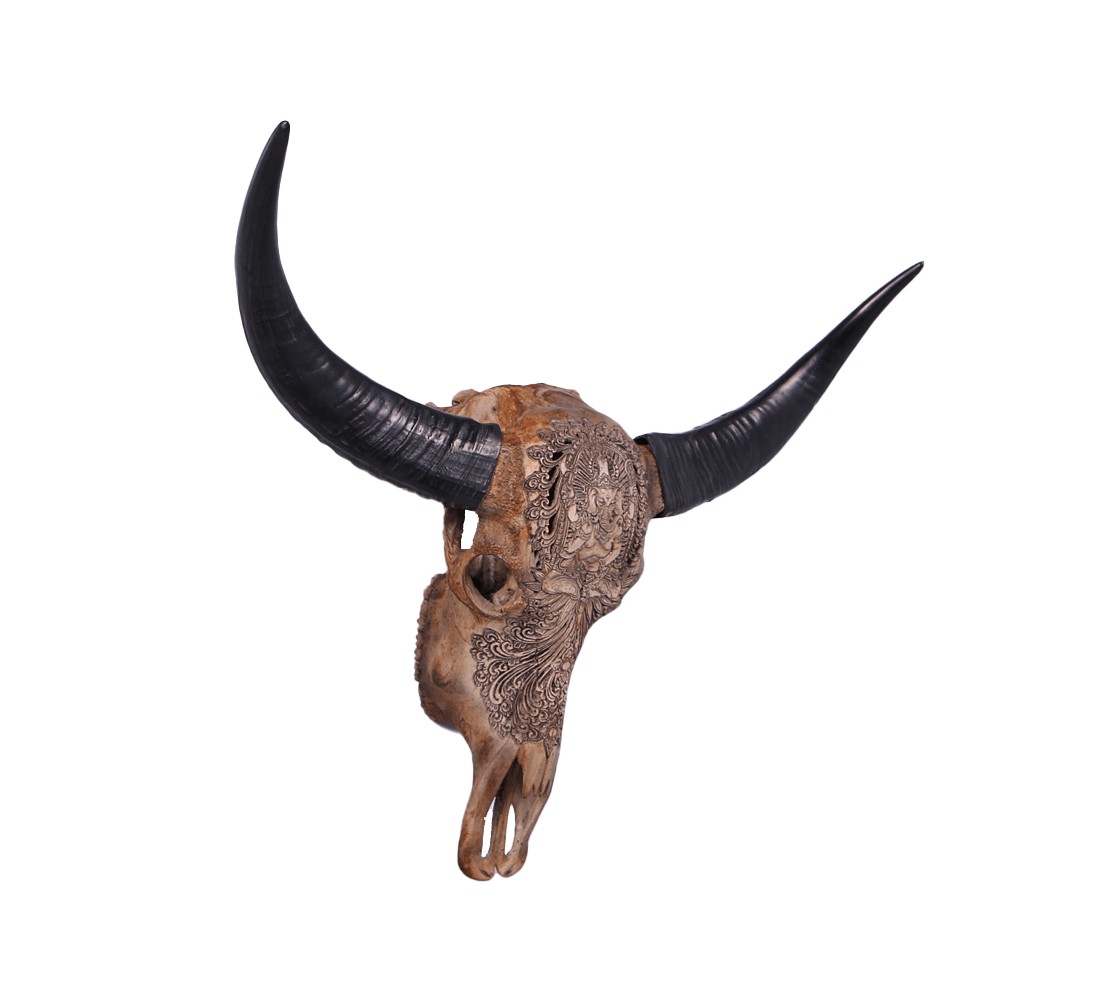 Bull Skull Life Size Statue - LM Treasures Prop Rentals