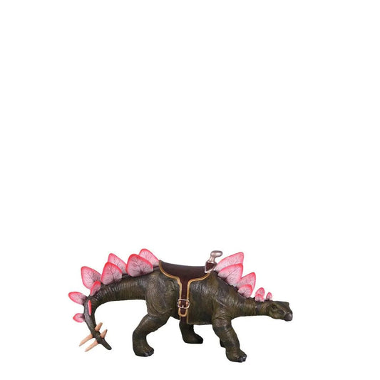 Small Stegosaurus Dinosaur With Saddle Statue - LM Treasures Prop Rentals