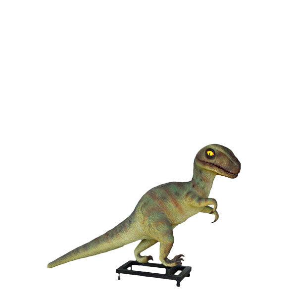 Green T Rex Dinosaur On Base Statue