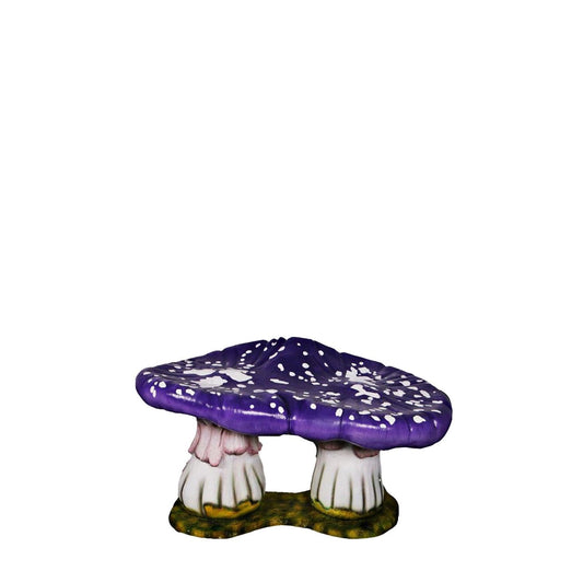 Purple Double Mushroom Bench Statue - LM Treasures Prop Rentals