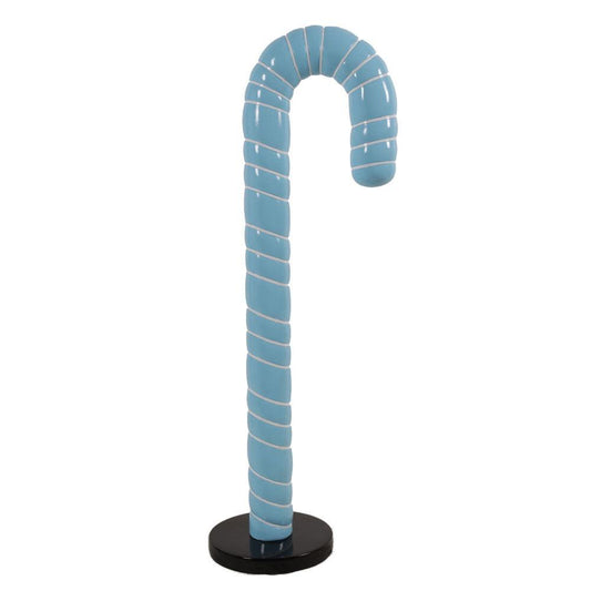 Large Blue Cushion Candy Cane Statue - LM Treasures Prop Rentals 
