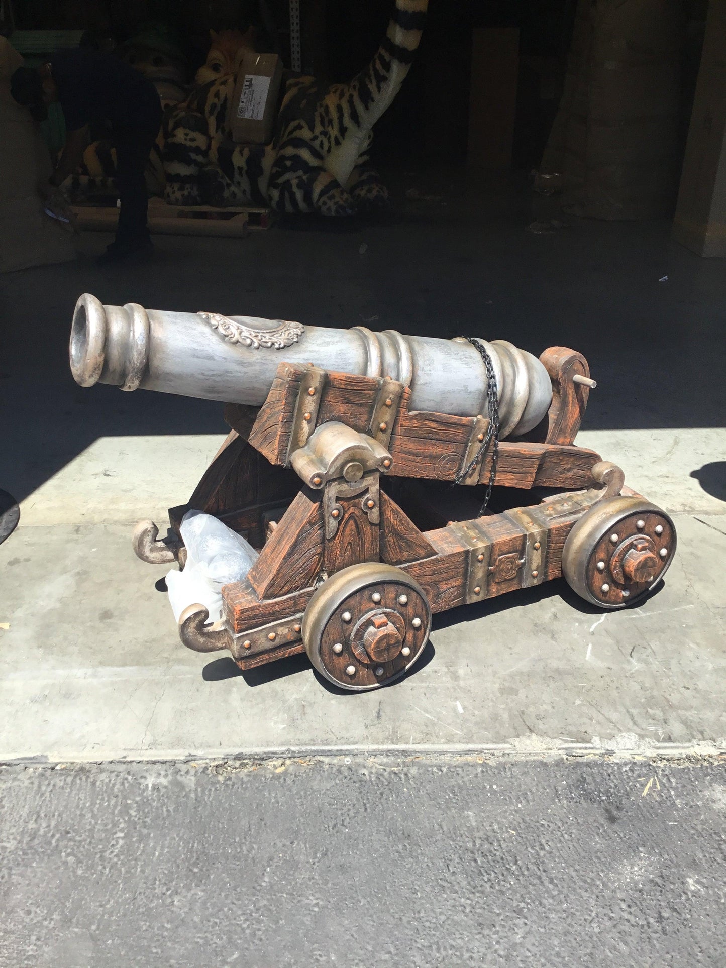 Pirate Cannon Life Size Statue