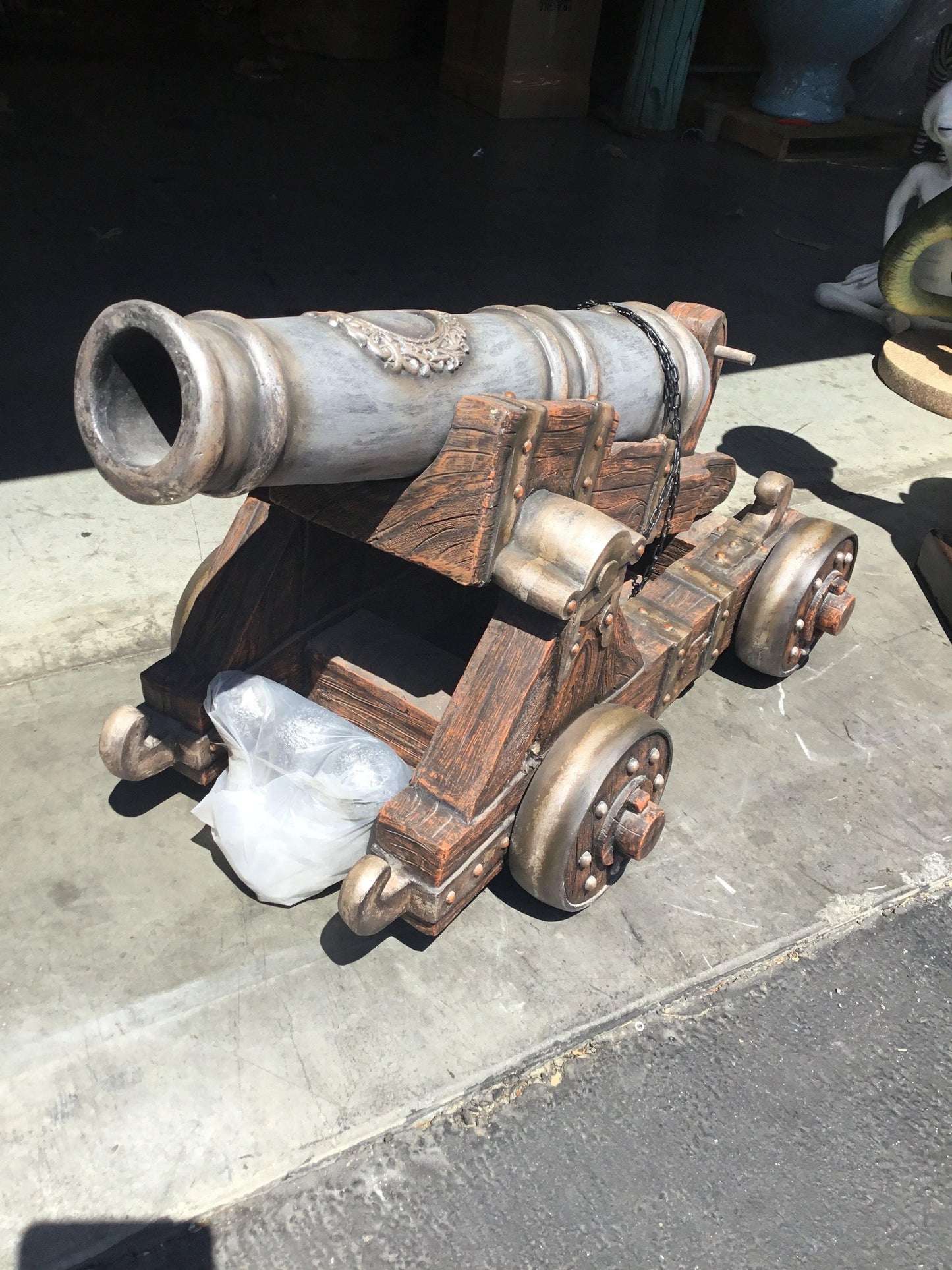 Pirate Cannon Life Size Statue