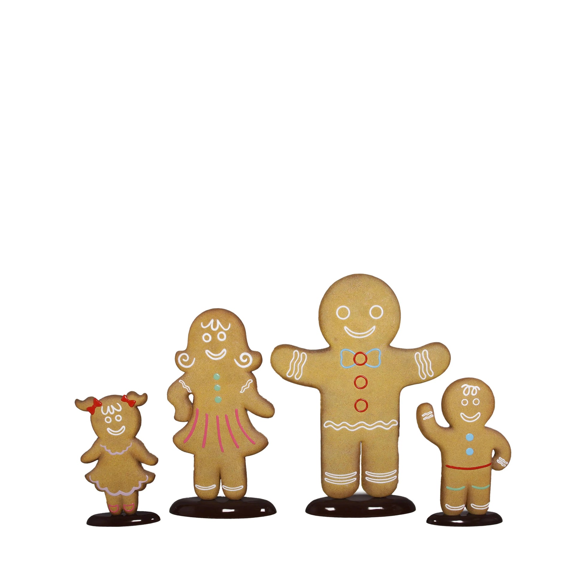 Gingerbread Cookie Family Of 4 - LM Treasures Prop Rentals