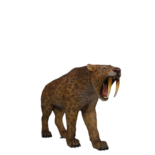 Smilodon Saber Tooth Statue - LM Treasures Prop Rentals