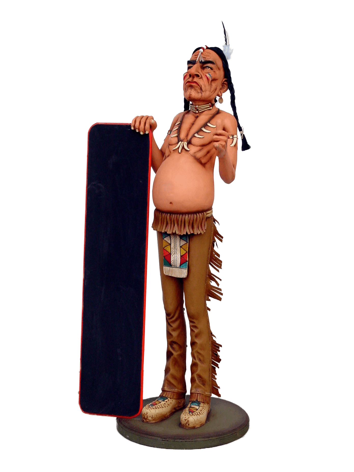 Indian With Menu Life Size Statue - LM Treasures Prop Rentals