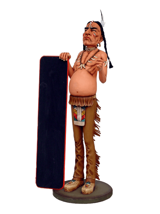 Indian With Menu Life Size Statue - LM Treasures Prop Rentals