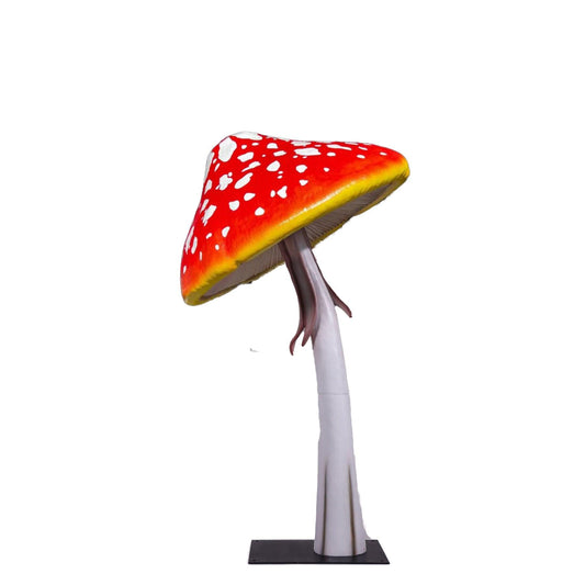 Red Parasol Mushroom Statue - LM Treasures Prop Rentals