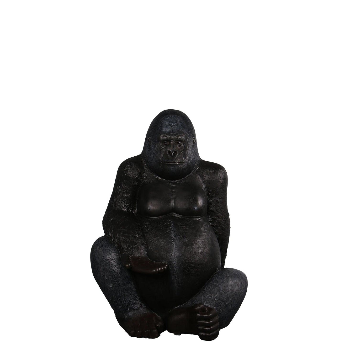 Large Silver Back Gorilla Statue - LM Treasures Prop Rentals