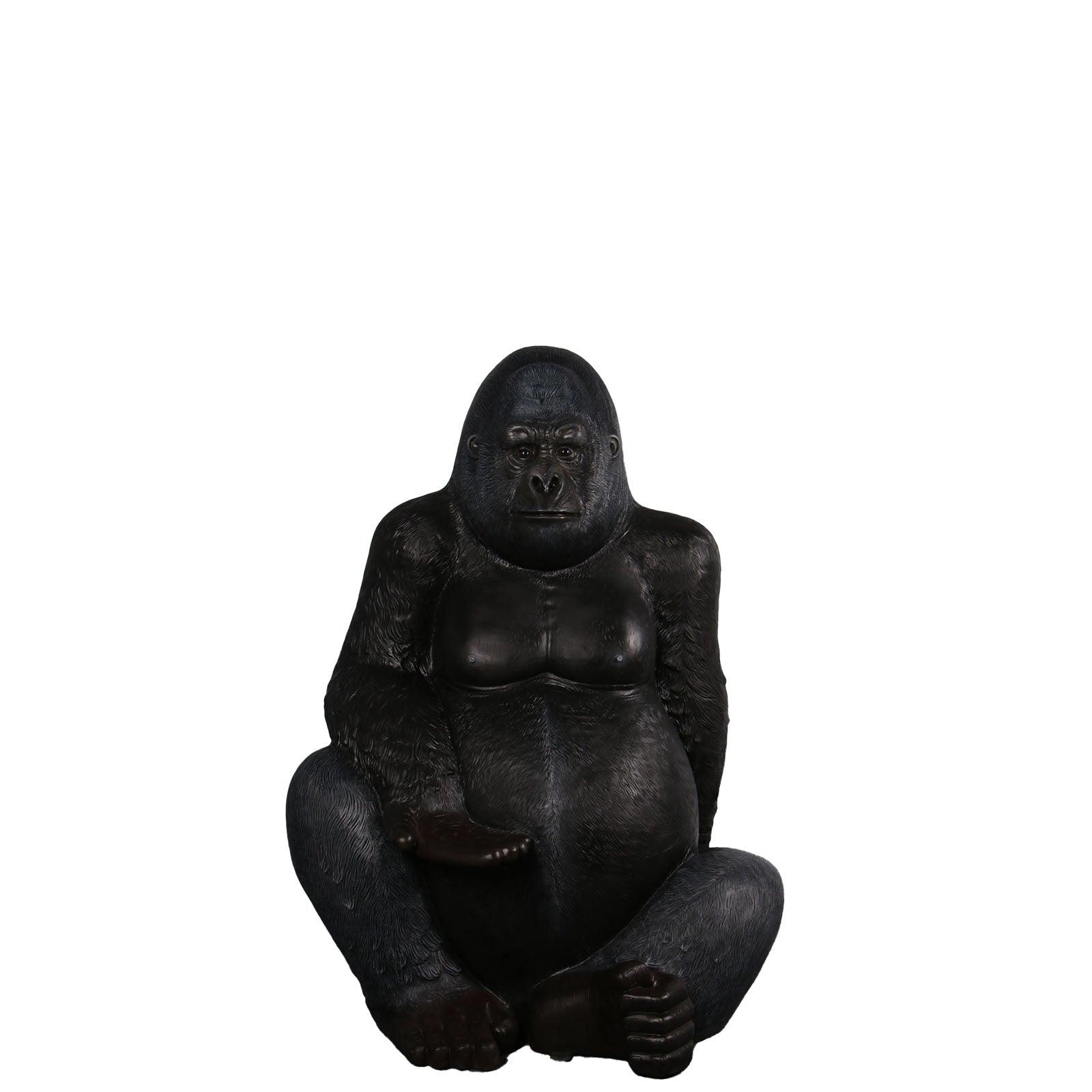 Large Silver Back Gorilla Statue - LM Treasures Prop Rentals