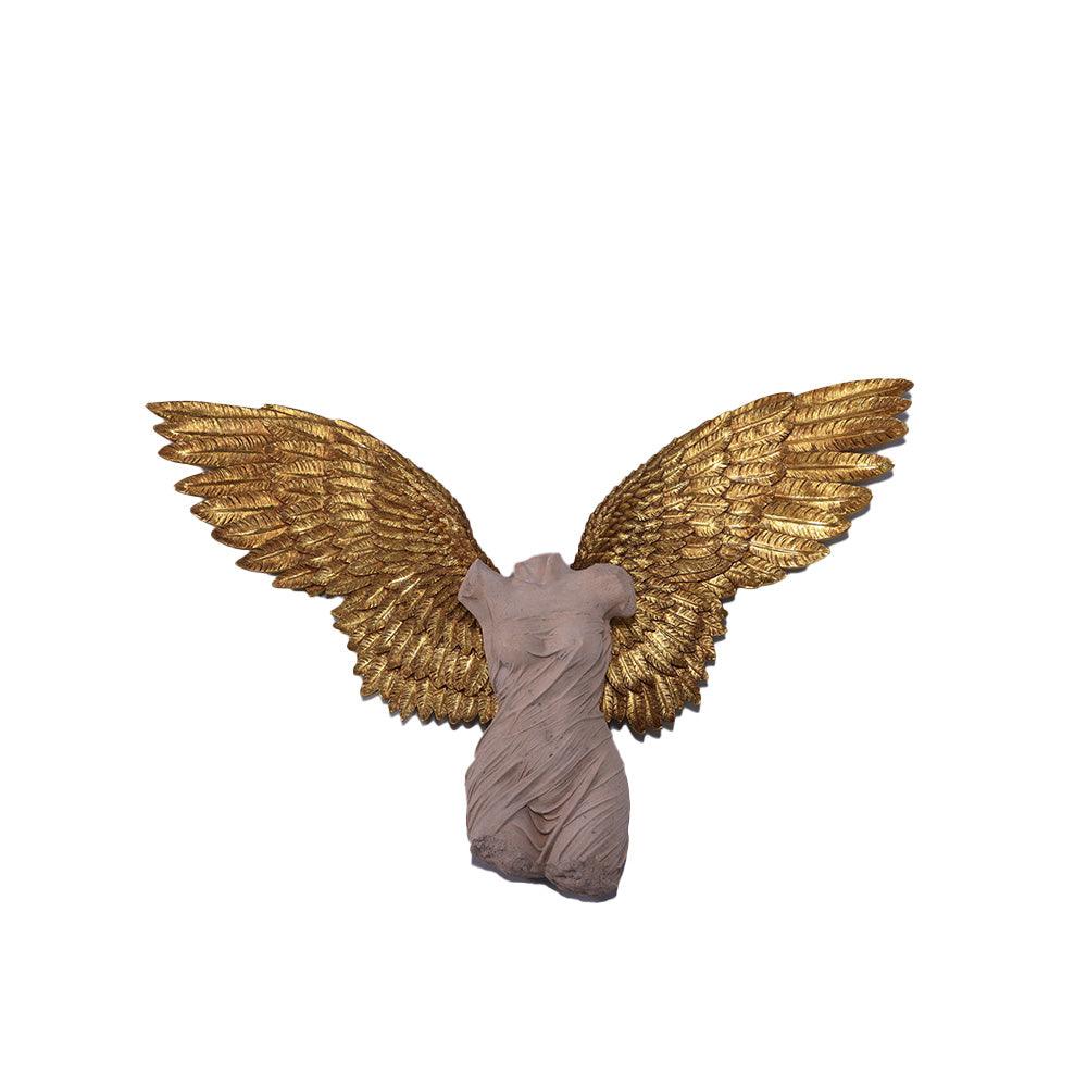 Female Stone Angel Wall Decor Statue - LM Treasures Prop Rentals
