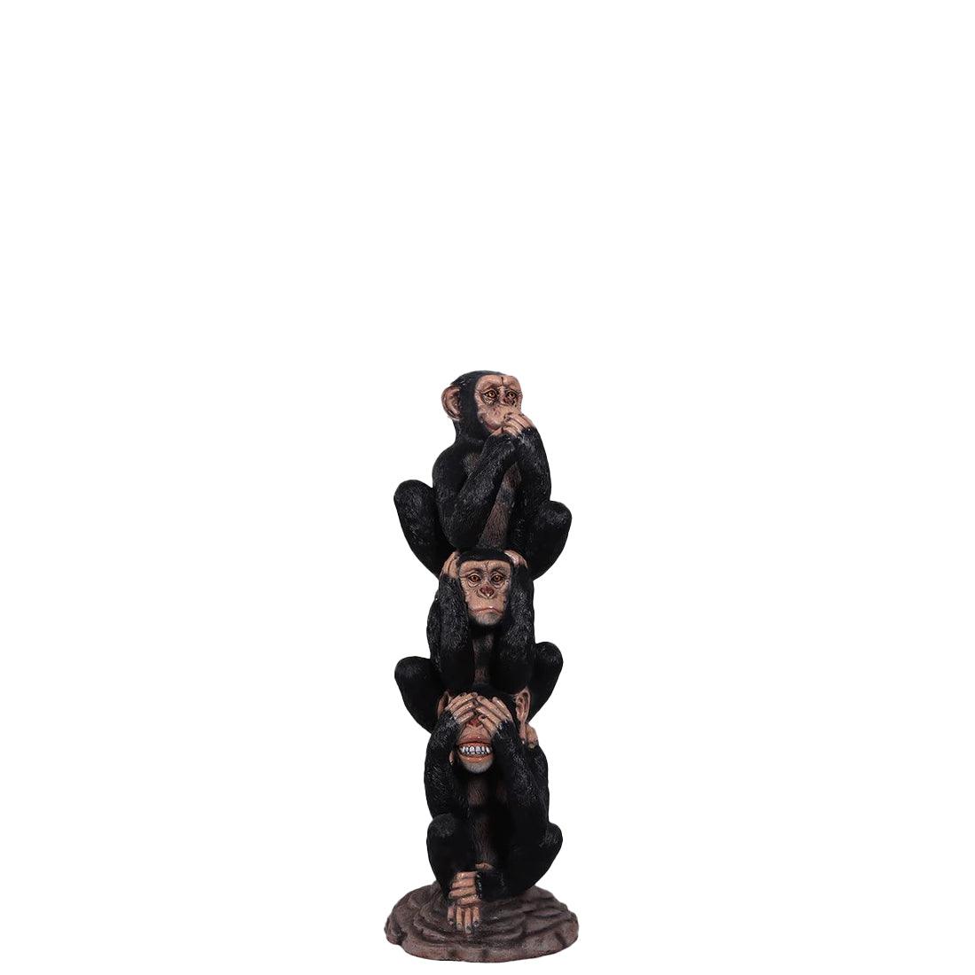 Stacked Three Wise Monkeys Statue - LM Treasures Prop Rentals