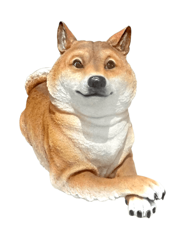 Dog Shiba Inu Animal Prop Life Size D̩ecor Resin Statue - LM Treasures Prop Rentals