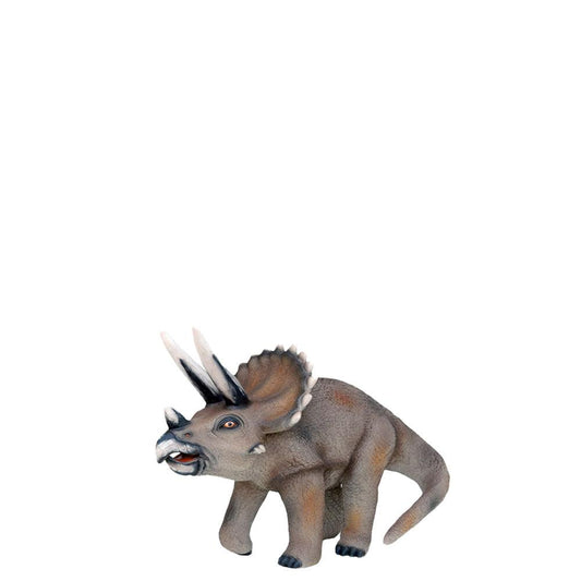 Gray Walking Triceratops Dinosaur Statue - LM Treasures Prop Rentals