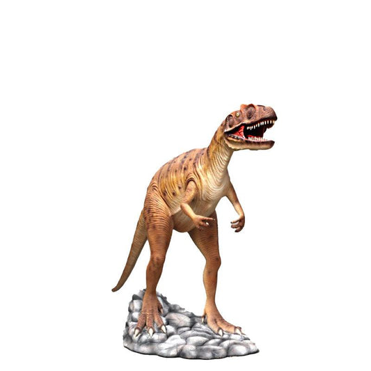 Orange Allosaurus Dinosaur Life Size Statue - LM Treasures Prop Rentals
