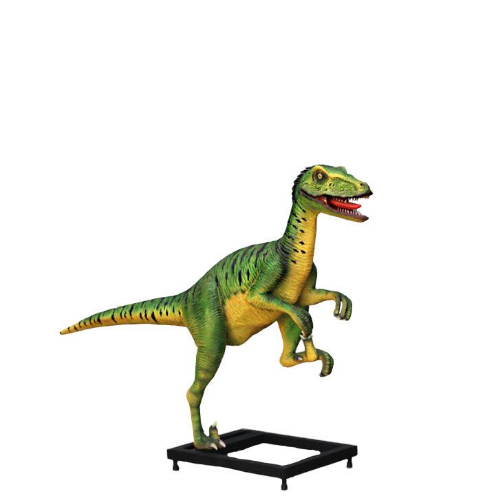 Green Deinonychus Dinosaur Statue - LM Treasures Prop Rentals