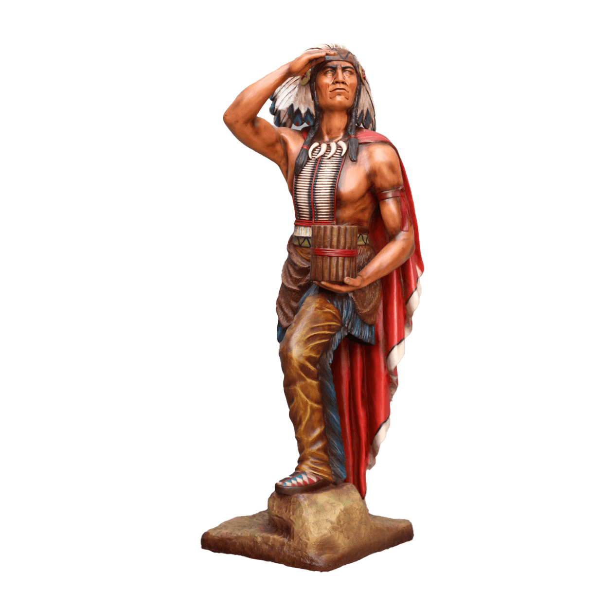 Tobacco Indian Chief Cigar Store Life Size Statue - LM Treasures Prop Rentals