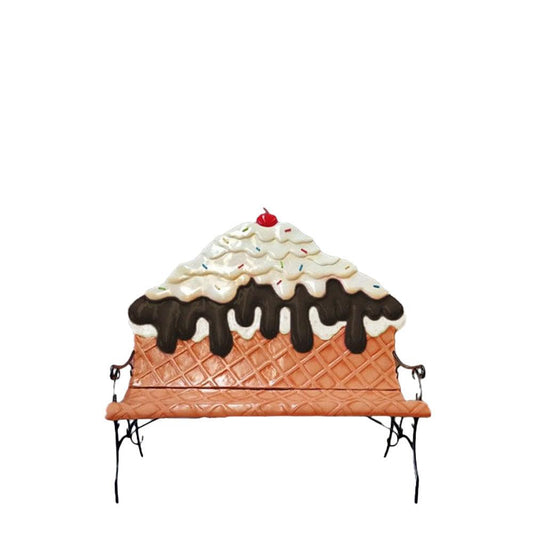 Chocolate Ice Cream Bench Statue - LM Treasures Prop Rentals