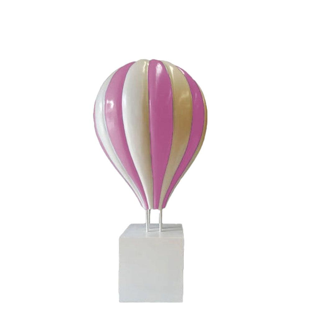 Large Pink Hot Air Balloon Statue - LM Treasures Prop Rentals